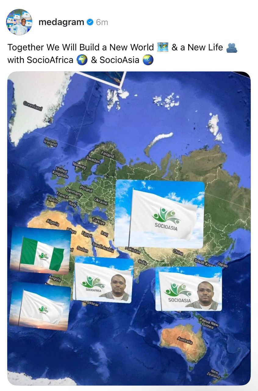 Together We Will Build a New World 🗺 & a New Life🫂with SocioAfrica🌍 & SocioAsia🌏